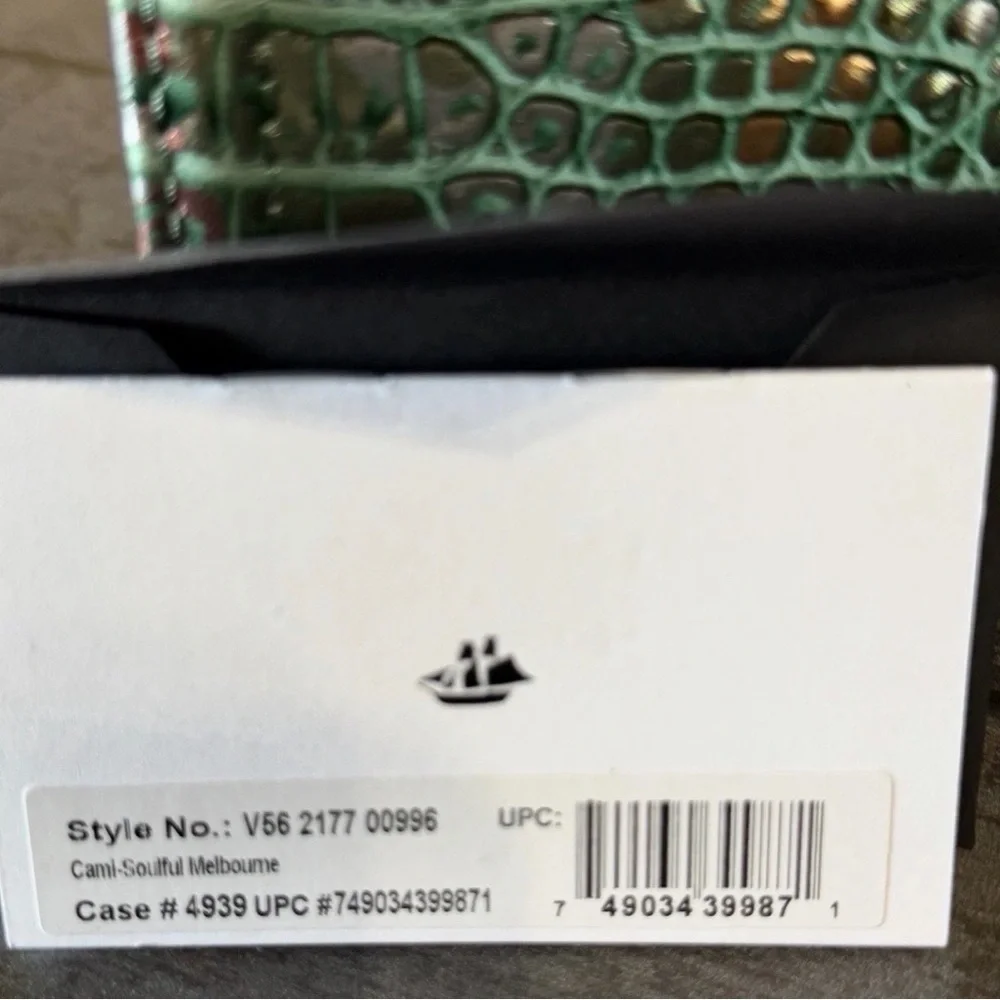 NWT Brahmin SOULFUL Cami Green copper metallic iridescent - Picture 14 of 15